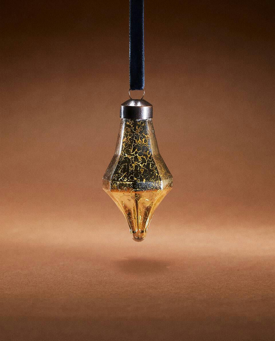 DECORACIÓN NAVIDEÑA DE DIAMANTE DE VIDRIO BRILLANTE