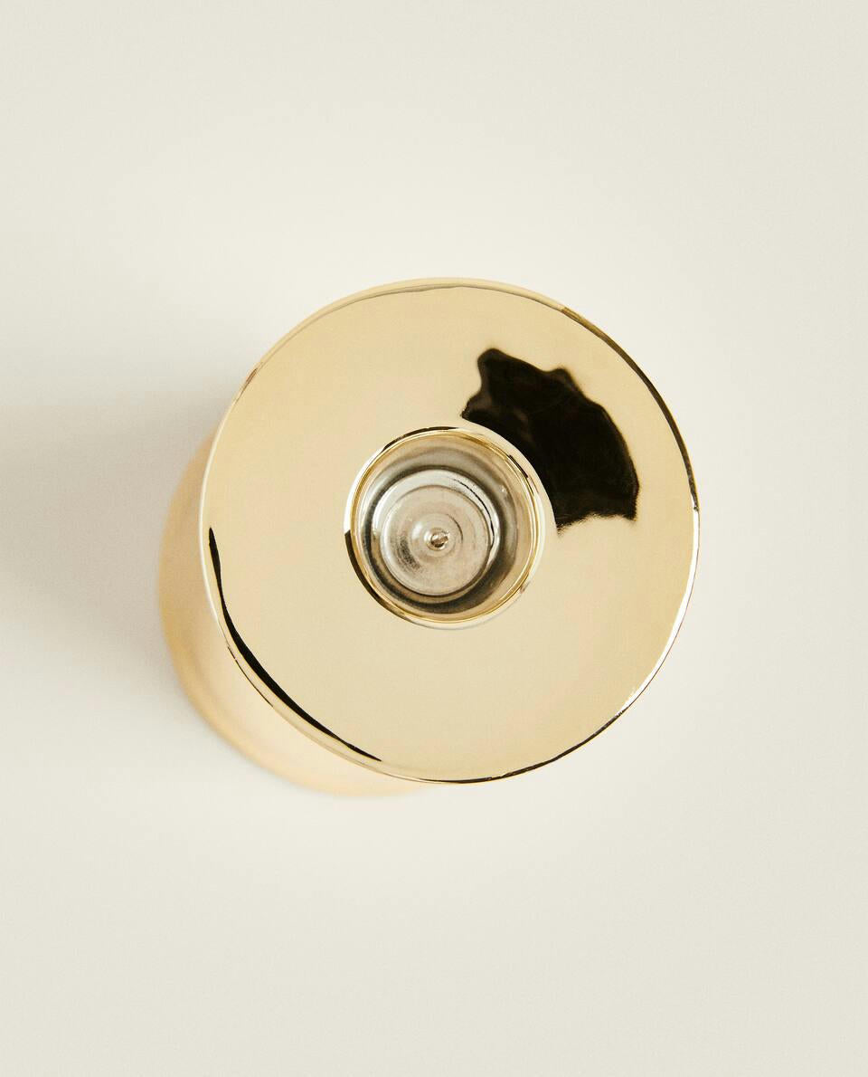 CANDELABRO NAVIDEÑO DE PORCELANA GEOMÉTRICA