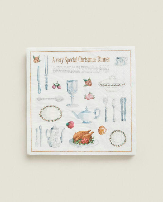 CONFEZIONE DI TOVAGLIOLI DI CARTA PER NATALE (CONFEZIONE DA 20)