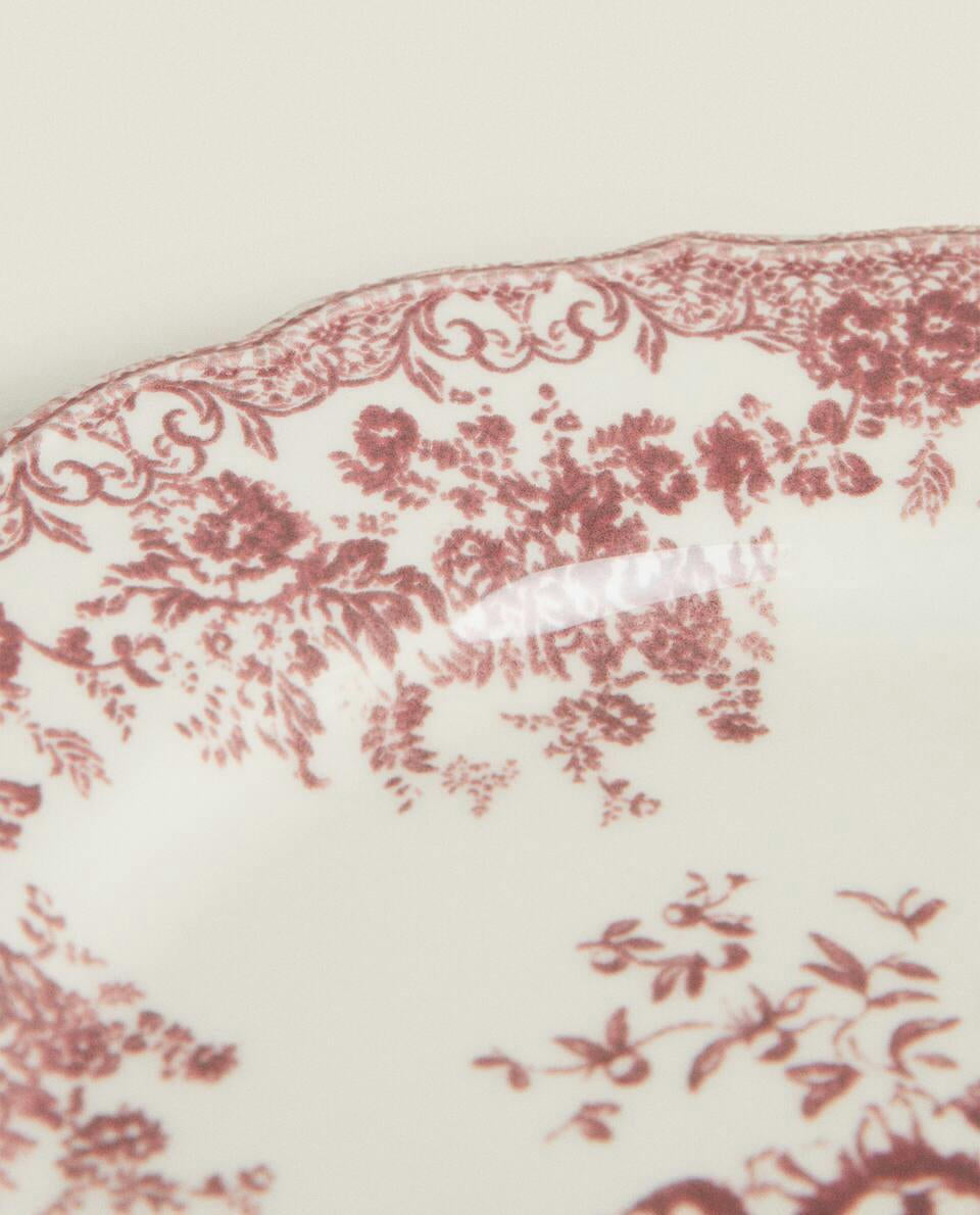 VAJILLA DE LOZA FLORAL