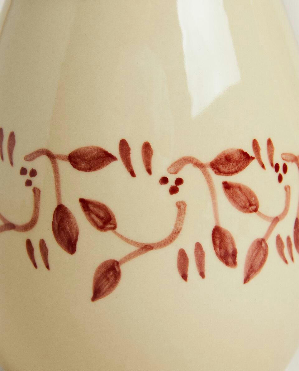 JARRA NAVIDEÑA DE CERÁMICA PINTADA