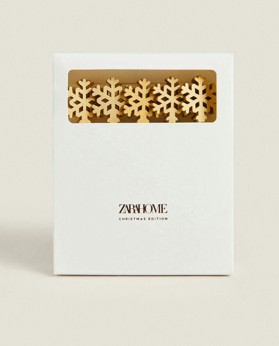 PAQUETE DE PALILLOS DE CÓCTEL CON COPOS DE NIEVE NAVIDEÑOS (PAQUETE DE 10)