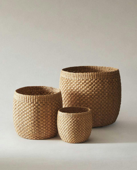 CESTINO ROTONDO A RIGHE