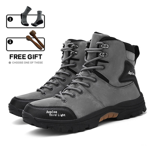 (⏰Limited Time 70% Off Event) Men's Waterproof Non-slip Anti-puncture Hiking Boots Ankle Support Wide Toe Arch Support Orthopedic Work Boots