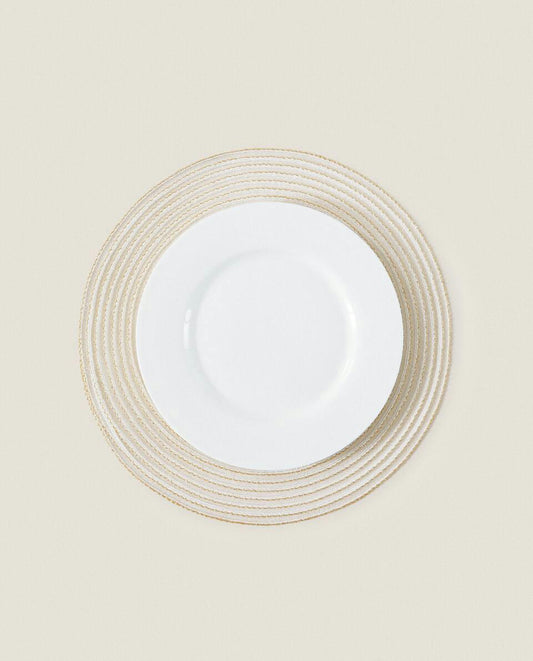 PAQUETE DE MANTELES INDIVIDUALES NAVIDEÑOS CON BRILLO EN ESPIRAL (PAQUETE DE 2)