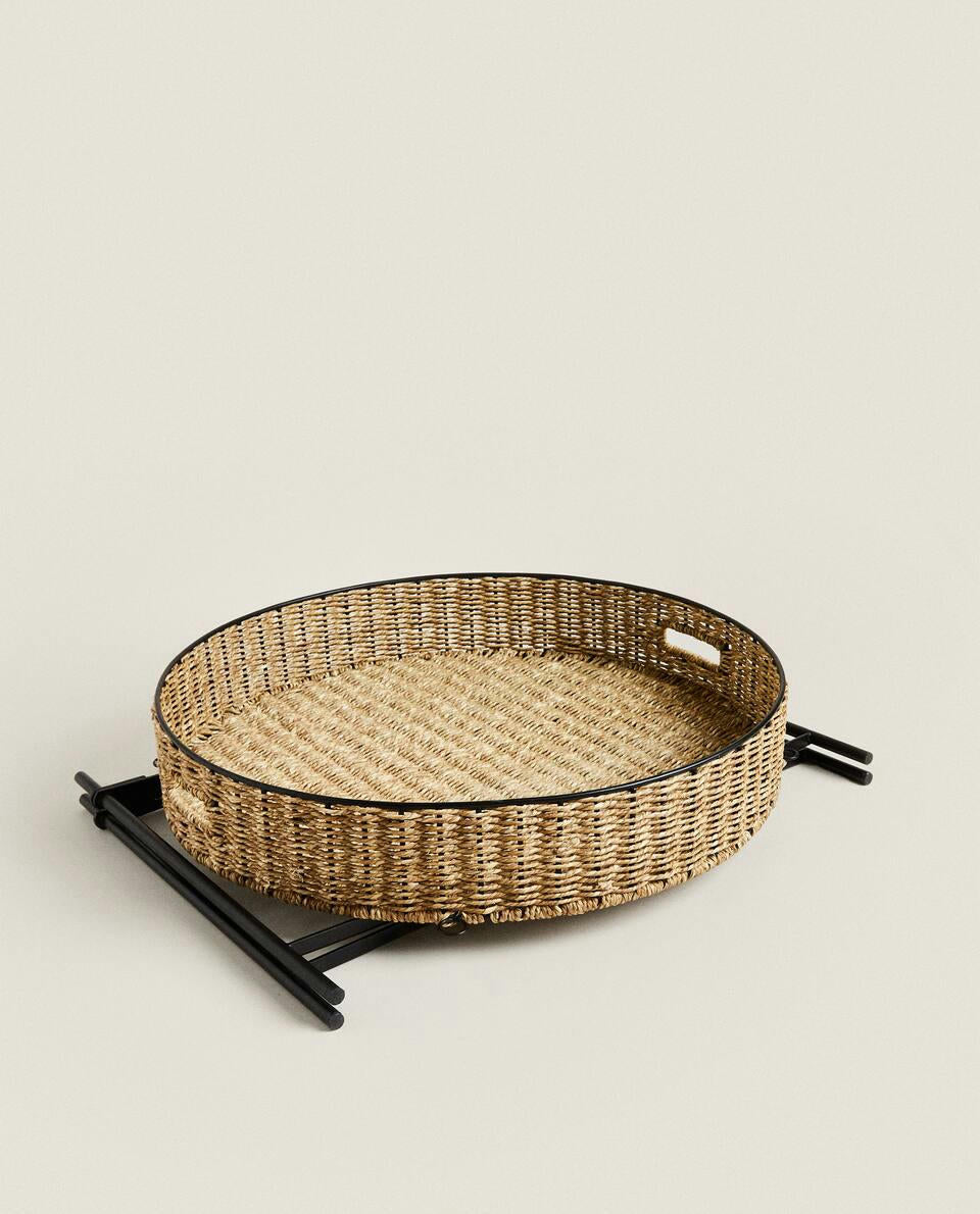 MESA REDONDA PLEGABLE CON BANDEJA