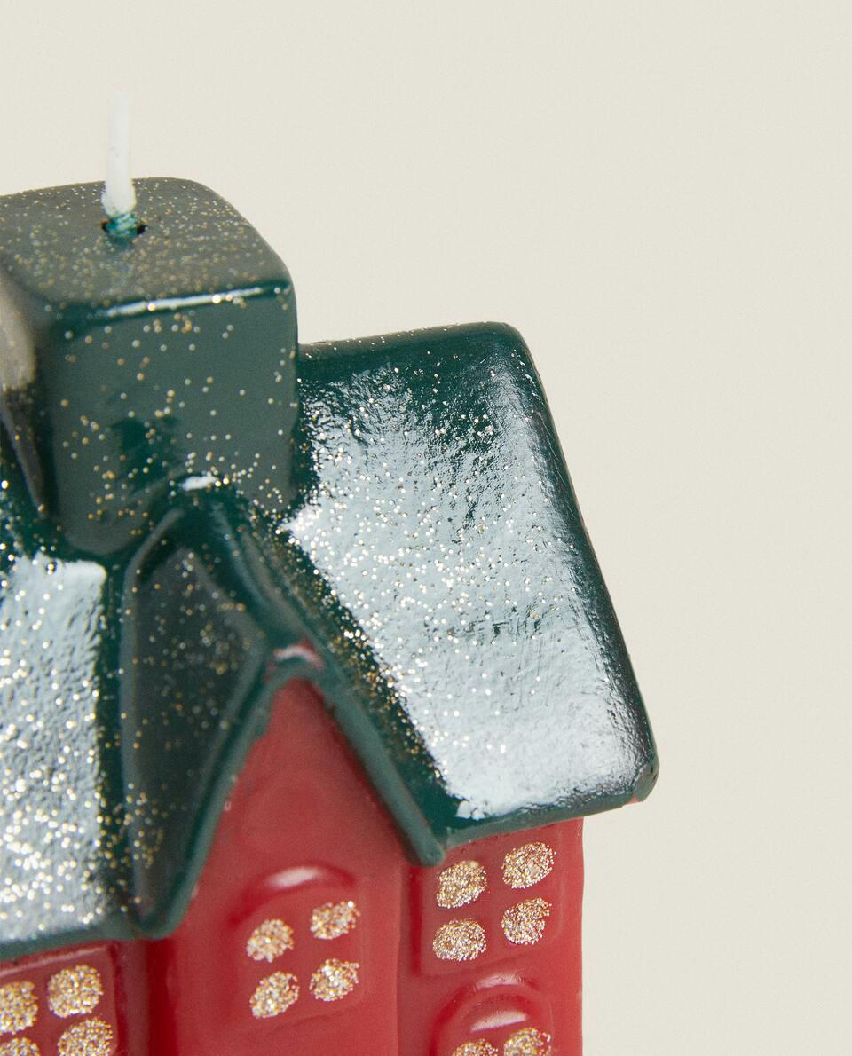 VELA DECORATIVA DE CASA DE NAVIDAD