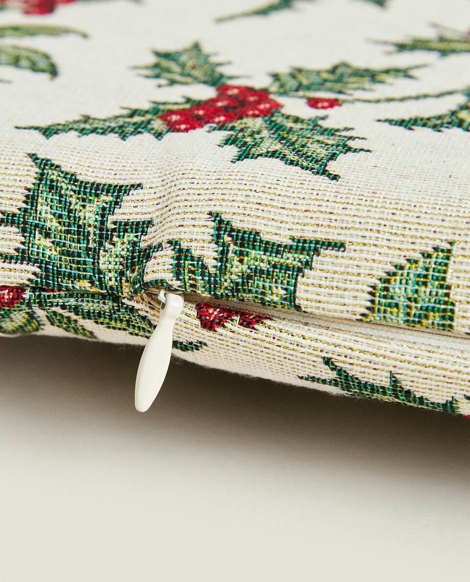 COJÍN DE ASIENTO ACEBO NAVIDEÑO