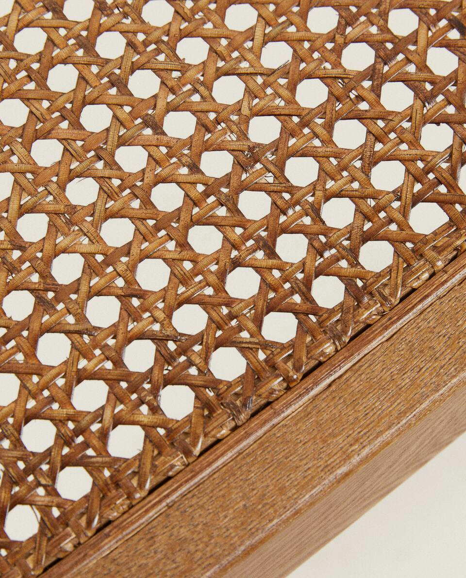 PANCA IN LEGNO E RATTAN