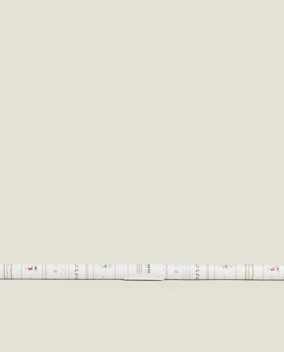 PAPEL DE REGALO INFANTIL CON CONEJOS NAVIDEÑOS