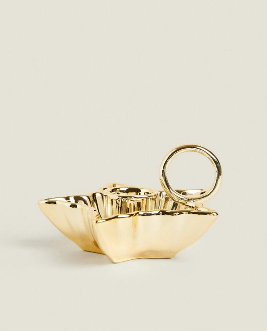 PORTAVELAS ESTRELLA DE NAVIDAD CON BORDE