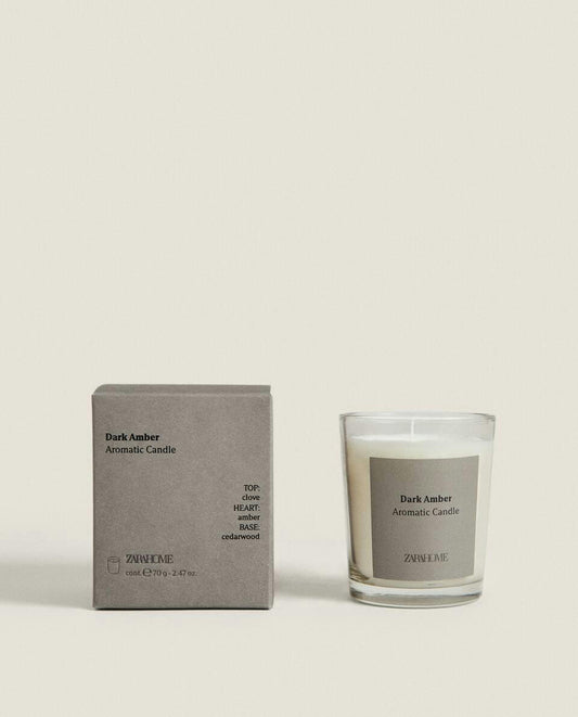 VELAS AROMÁTICAS DE ÁMBAR OSCURO