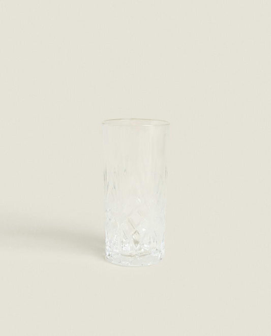 VASO ALTO CON DISEÑO EN RELIEVE
