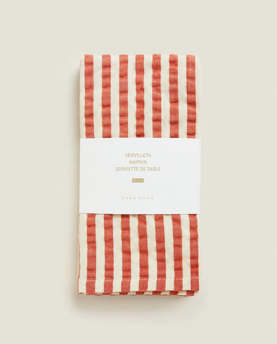 SERVILLETAS DE RAYAS (PAQUETE DE 2)
