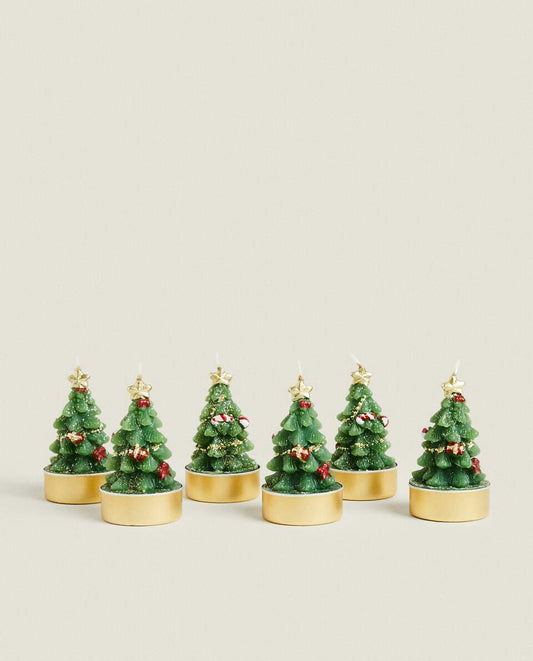 PAQUETE DE VELAS PARA ÁRBOL DE NAVIDAD (PAQUETE DE 6)