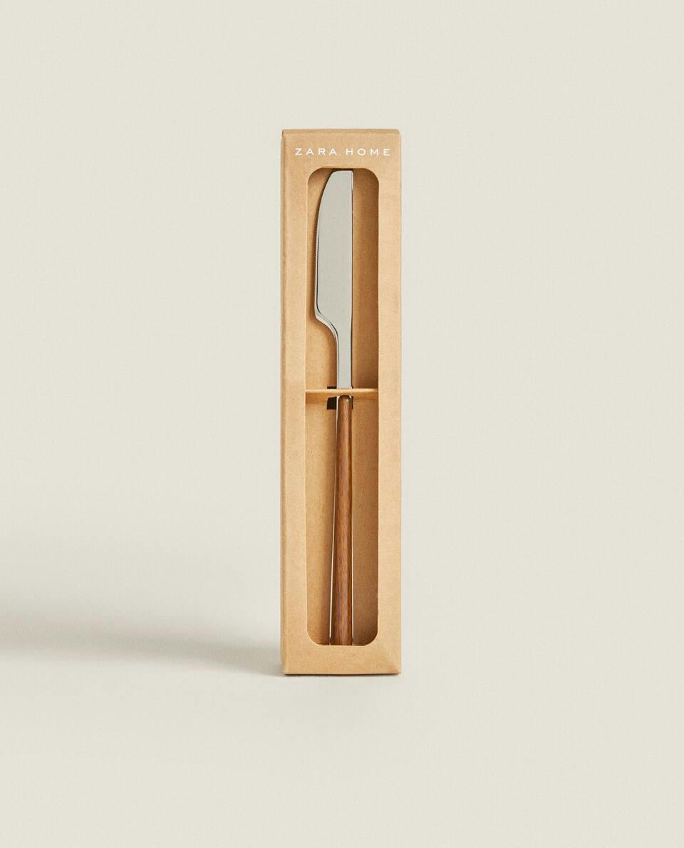 CAJA 4 CUCHILLOS CON MANGO REDONDO DETALLE