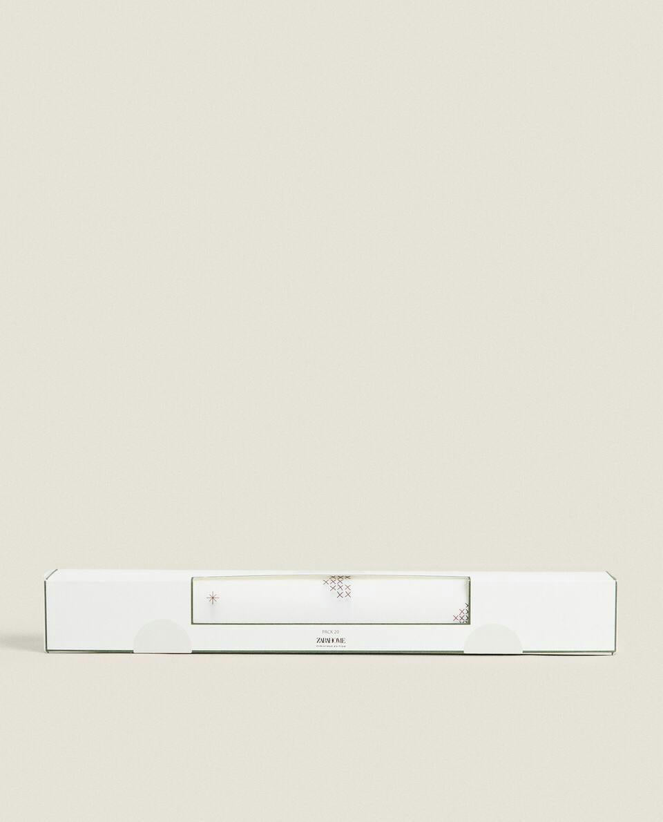 PAQUETE DE PAPEL PARA HORNO CON CORAZONES NAVIDEÑOS (PAQUETE DE 20)