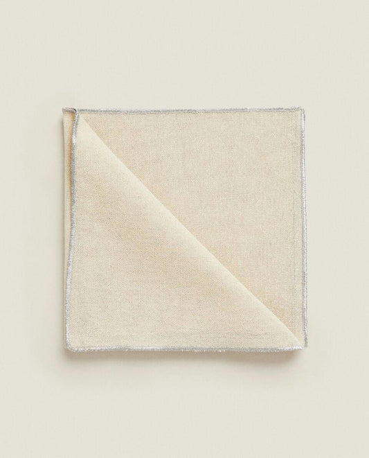 PAQUETE DE SERVILLETAS NAVIDEÑAS DE ALGODÓN CON BRILLO (PAQUETE DE 2)