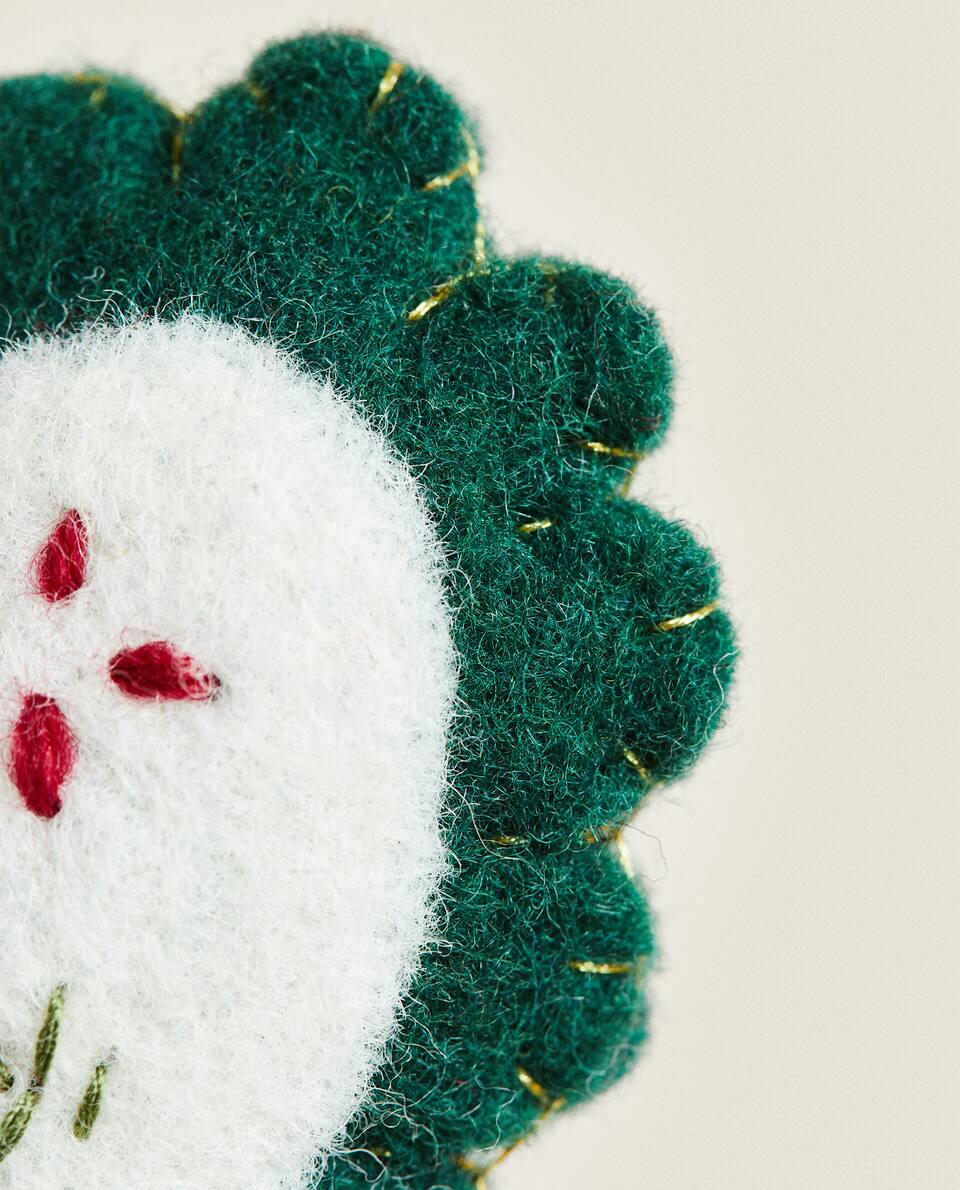 DECORACIÓN NAVIDEÑA DE CORAZÓN DE FIELTRO