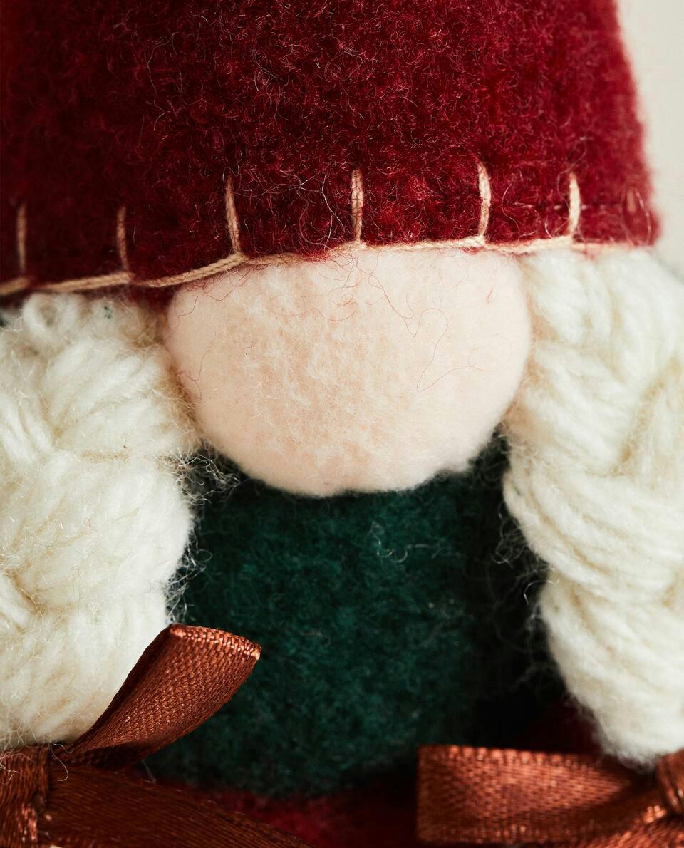 DECORAZIONE PER L'ALBERO DI NATALE A FORMA DI GNOMO