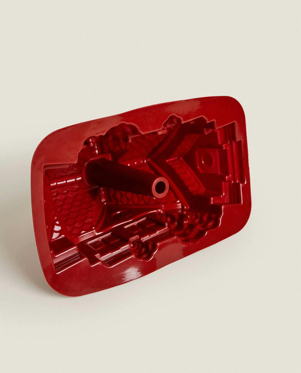 MOLDE DE SILICONA PARA HORNEAR CASA DE NAVIDAD
