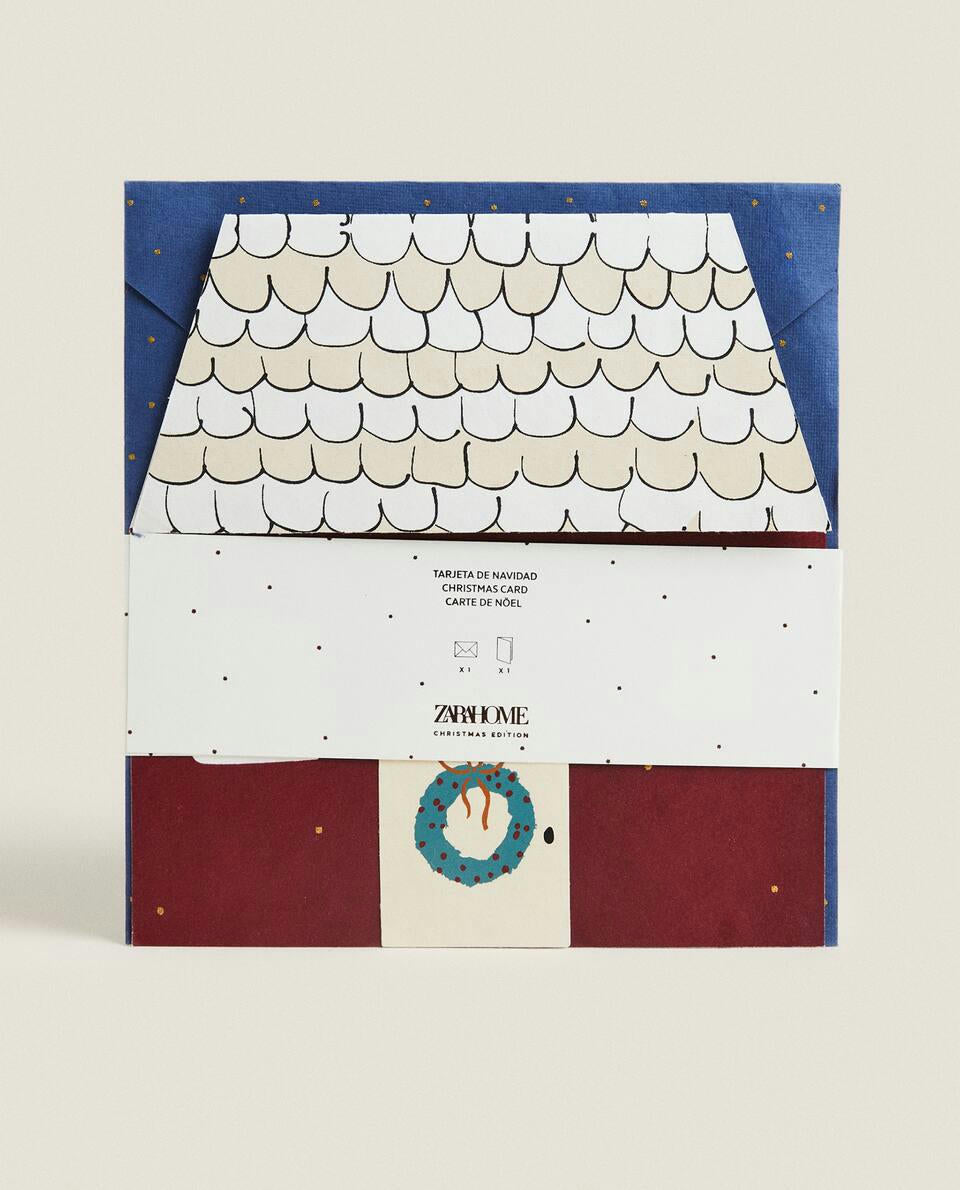 POSTAL DE LA CASA DE NAVIDAD PARA NIÑOS