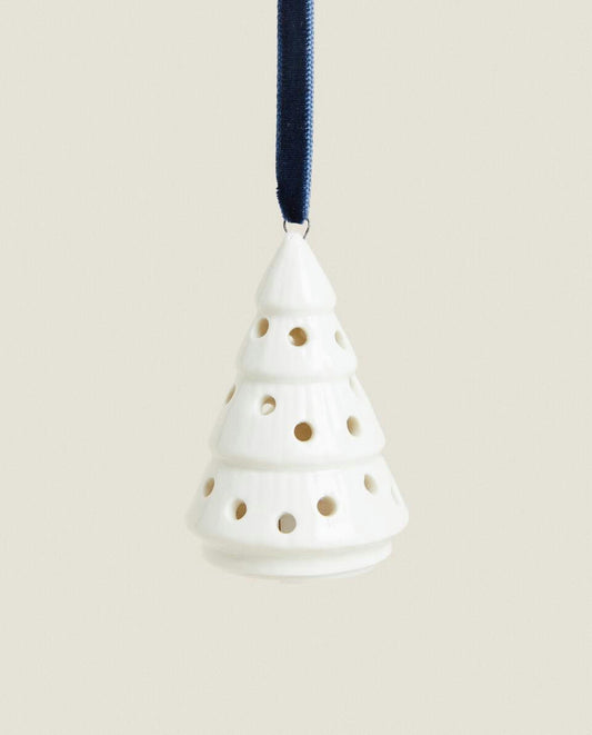 DECORACIÓN DE PORCELANA PARA ÁRBOL DE NAVIDAD