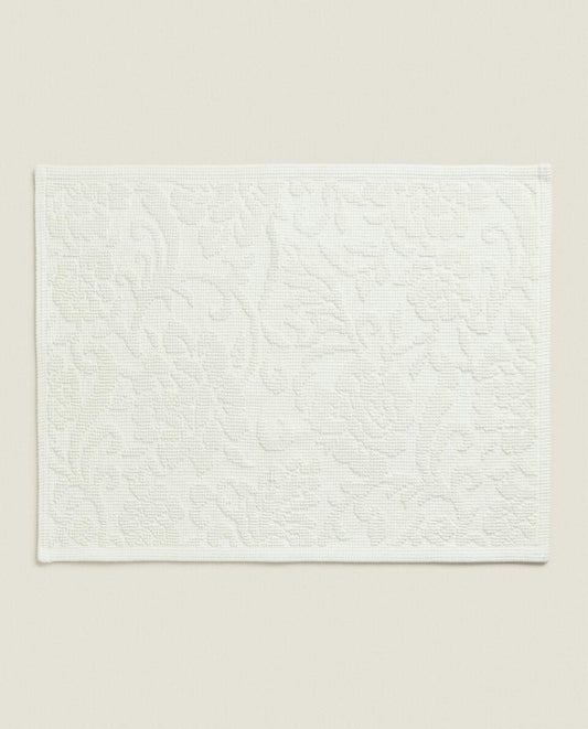 TAPPETINO DA BAGNO JACQUARD FLOREALE