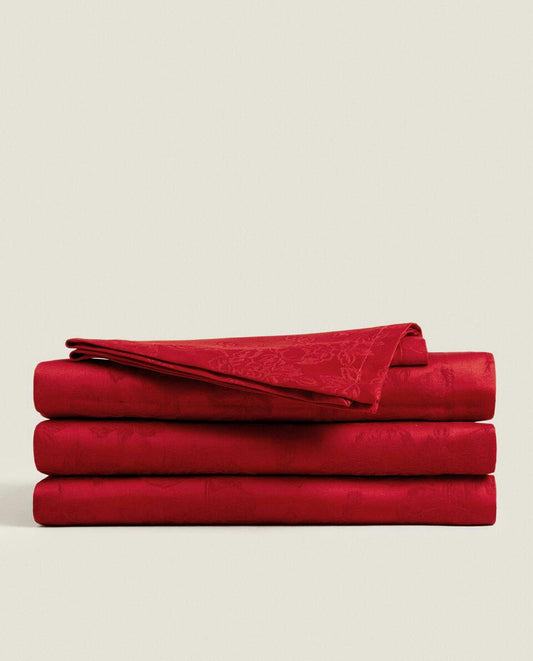 MANTEL JACQUARD FLORAL NAVIDEÑO