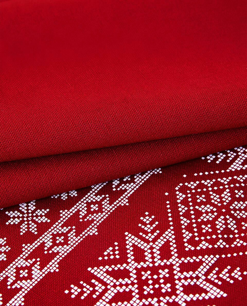 RUNNER DA TAVOLA IN COTONE CON BORDO NATALIZIO