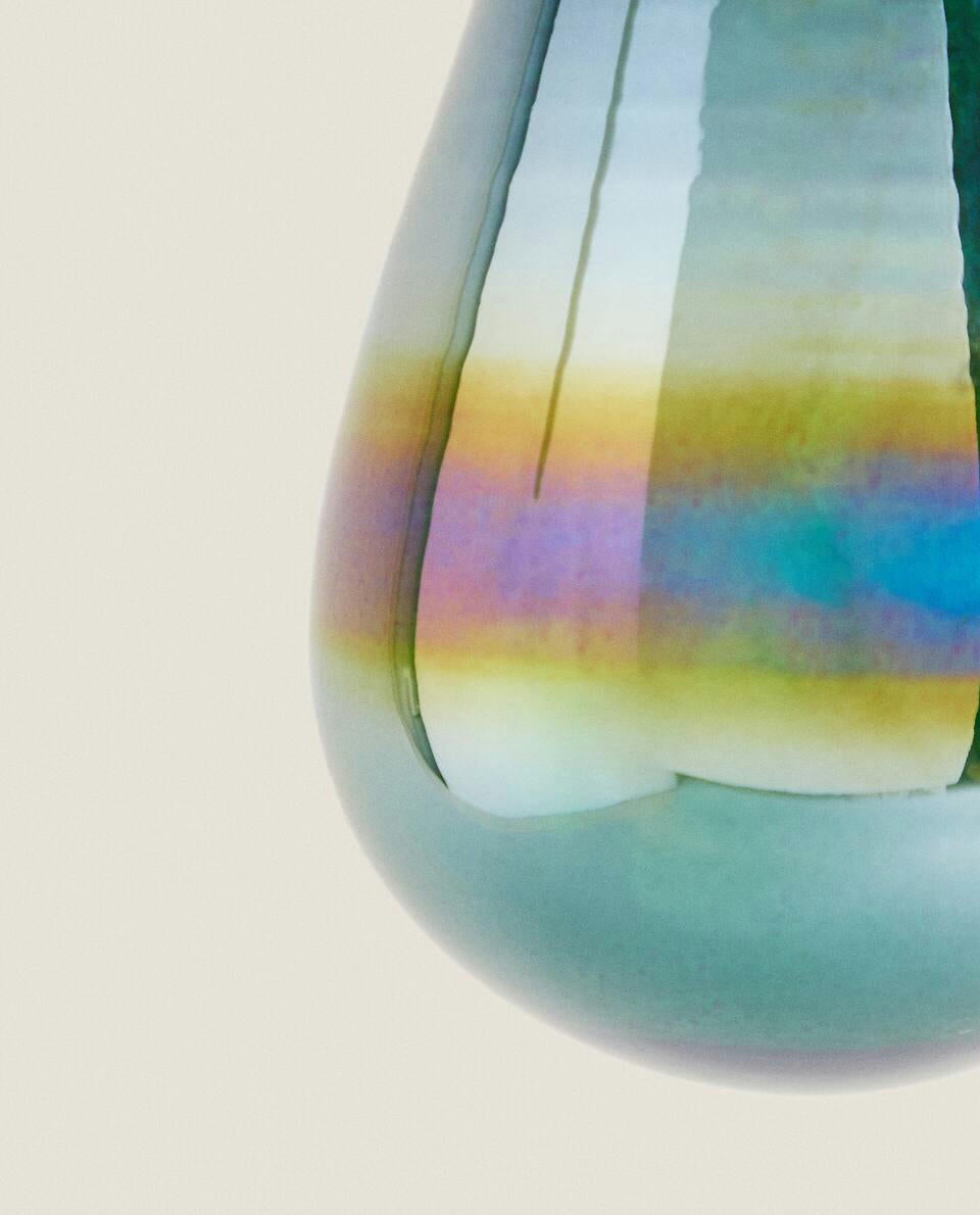 DECORACIÓN NAVIDEÑA DE PERA DE CRISTAL 