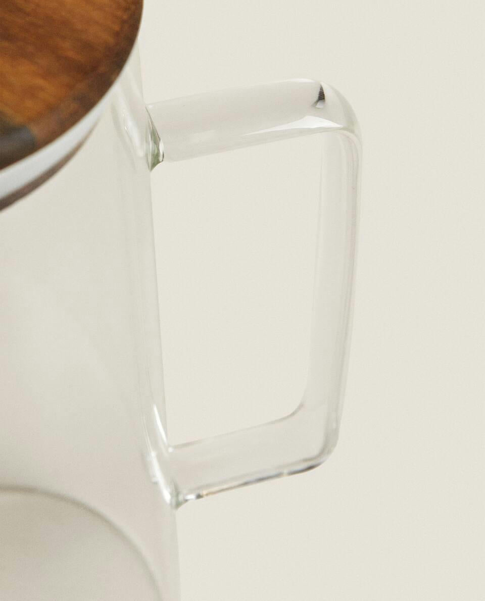 CARAFFA IN VETRO BOROSILICATO CON COPERCHIO 