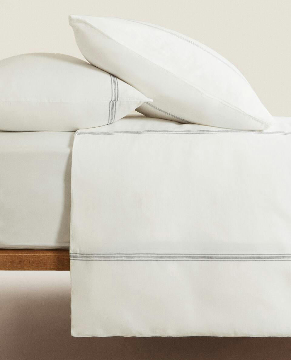 FUNDA NÓRDICA DE LINO A RAYAS 