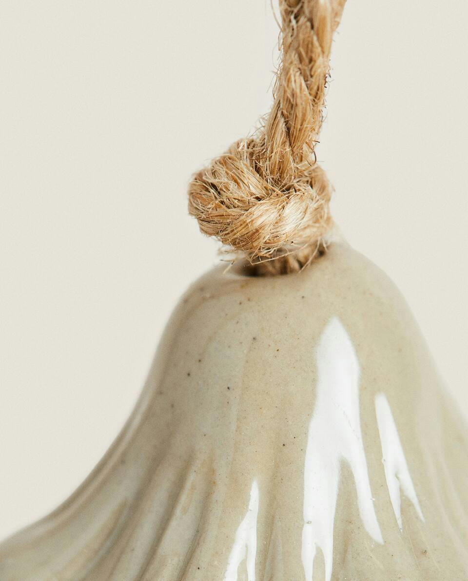 DECORAZIONE NATALIZIA A FORMA DI FUNGO IN CERAMICA 