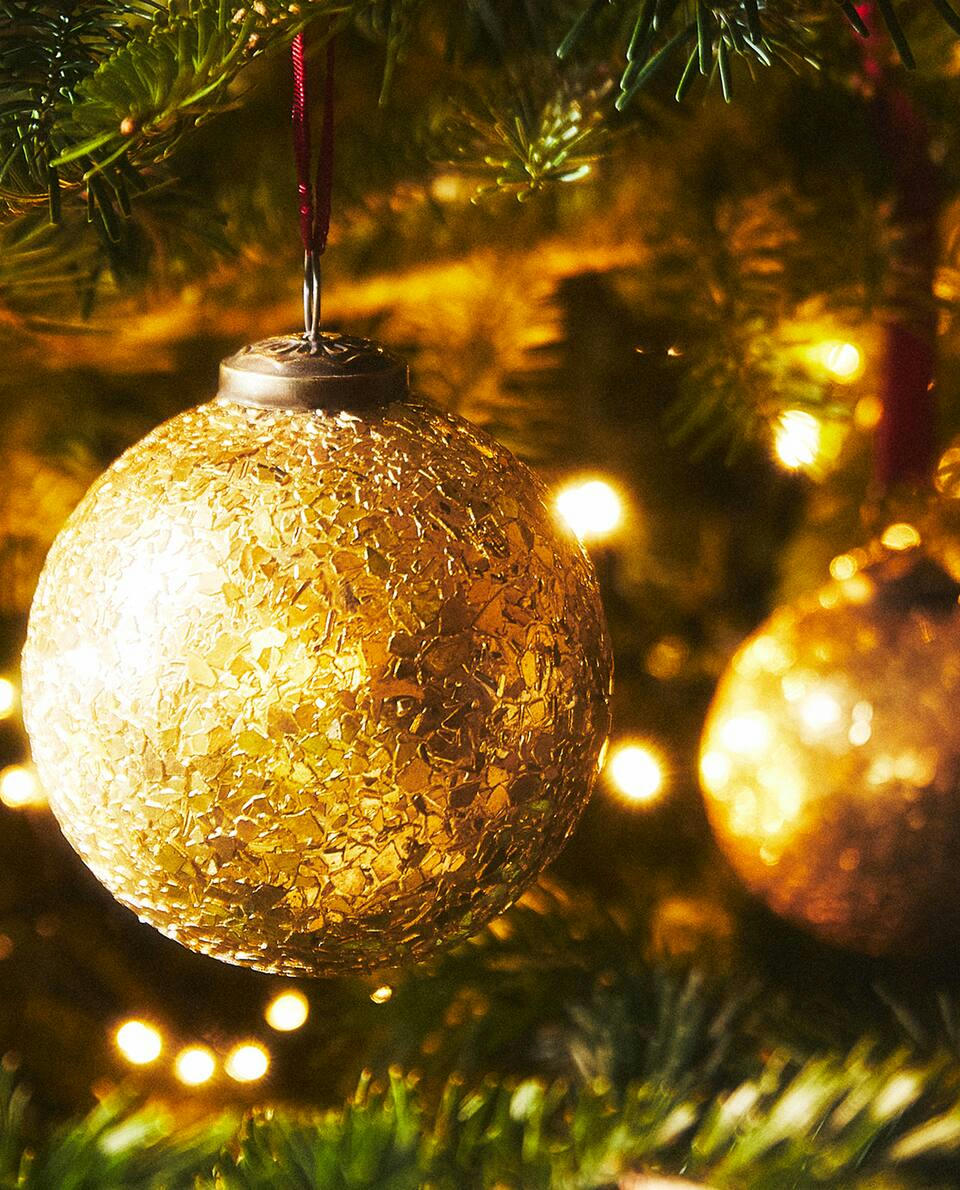 DECORACIÓN DE ARO NAVIDEÑO BRILLANTE 