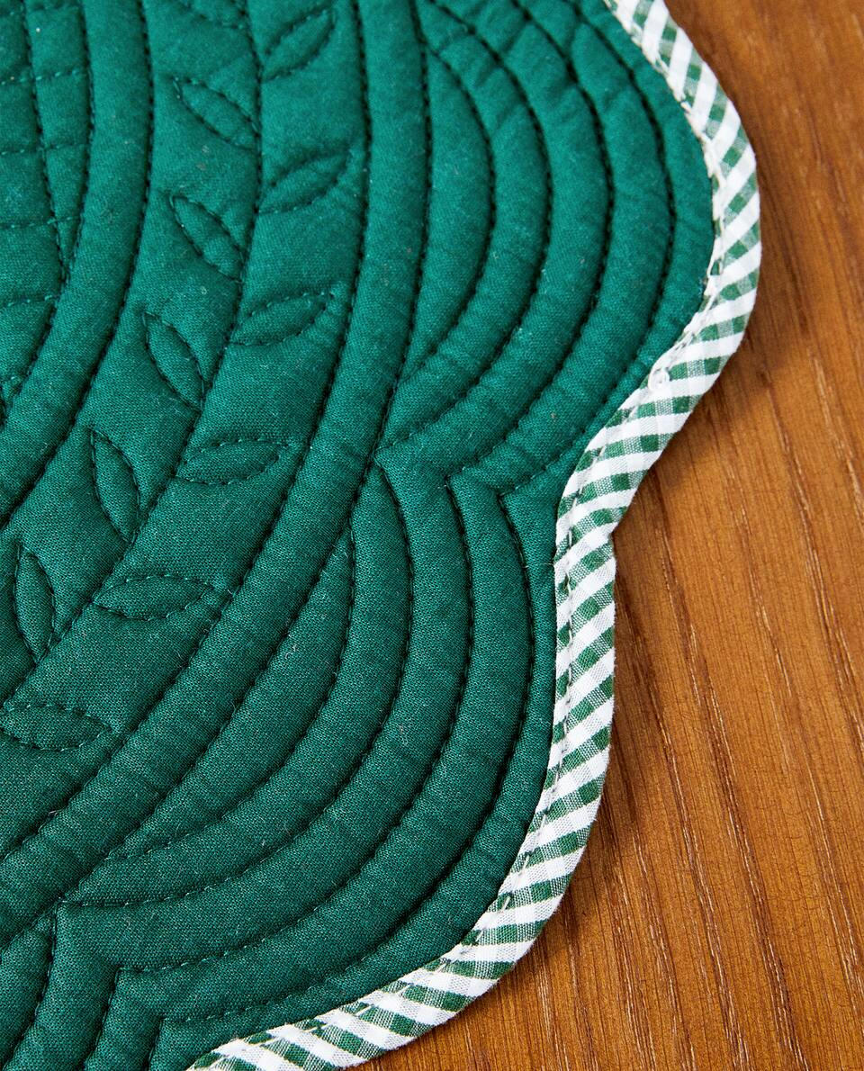 TOVAGLIETTA NATALIZIA IN COTONE SMERLATO 