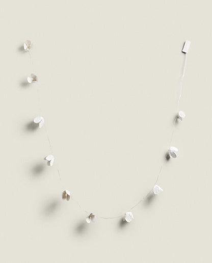 GHIRLANDA LUMINOSA NATALIZIO FLOREALE IN CARTA 