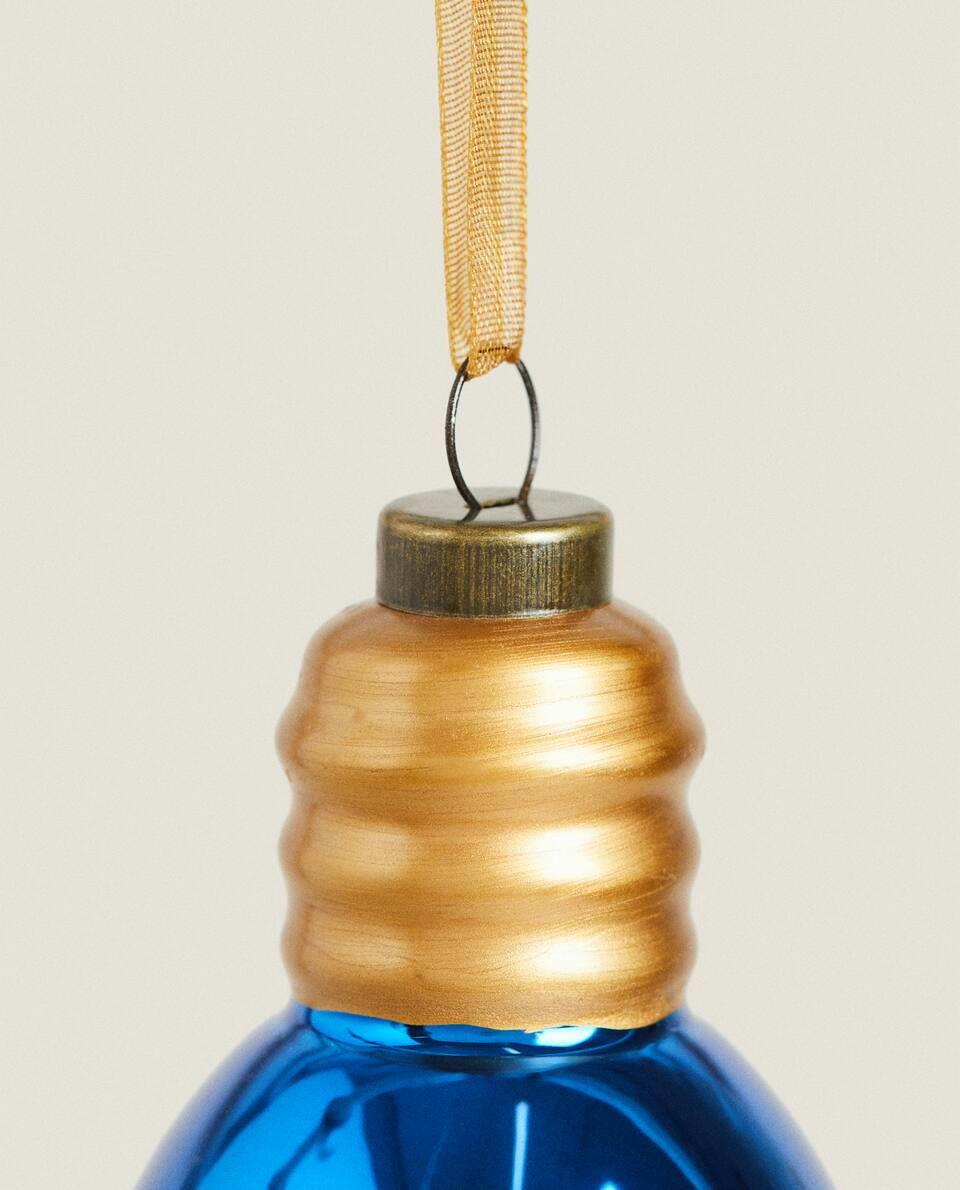 Decorazione natalizia con lampadina in vetro 