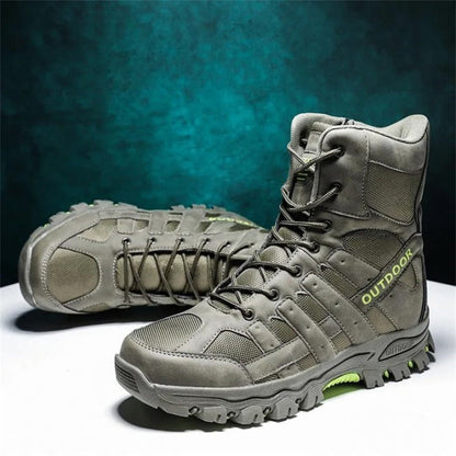 (⏰Limited Time Discount 49% off) Men's Lightweight  Breathable Durable Anti-slip Hiking Boots Combat Army Boots Work Boots