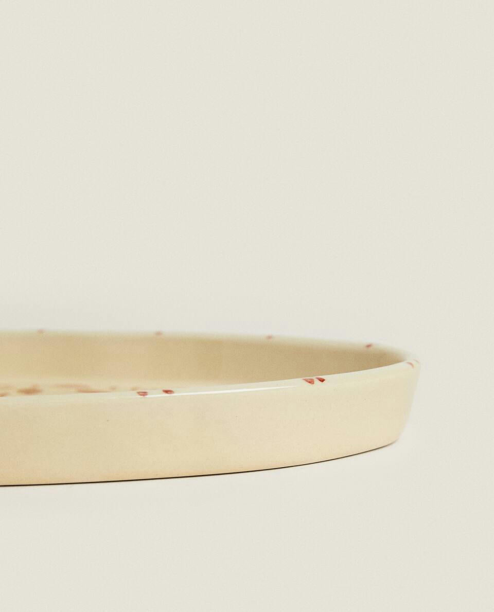 BANDEJA NAVIDEÑA DE CERÁMICA PINTADA 