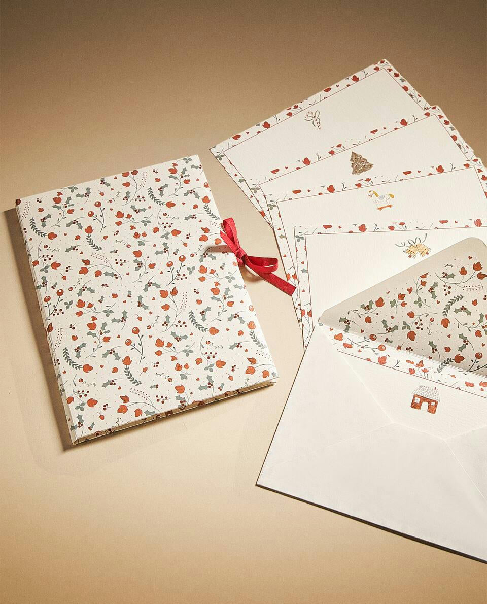 CONFEZIONE DI CARTOLINE PER BAMBINI CON CONIGLIETTO DI NATALE (CONFEZIONE DA 6) 