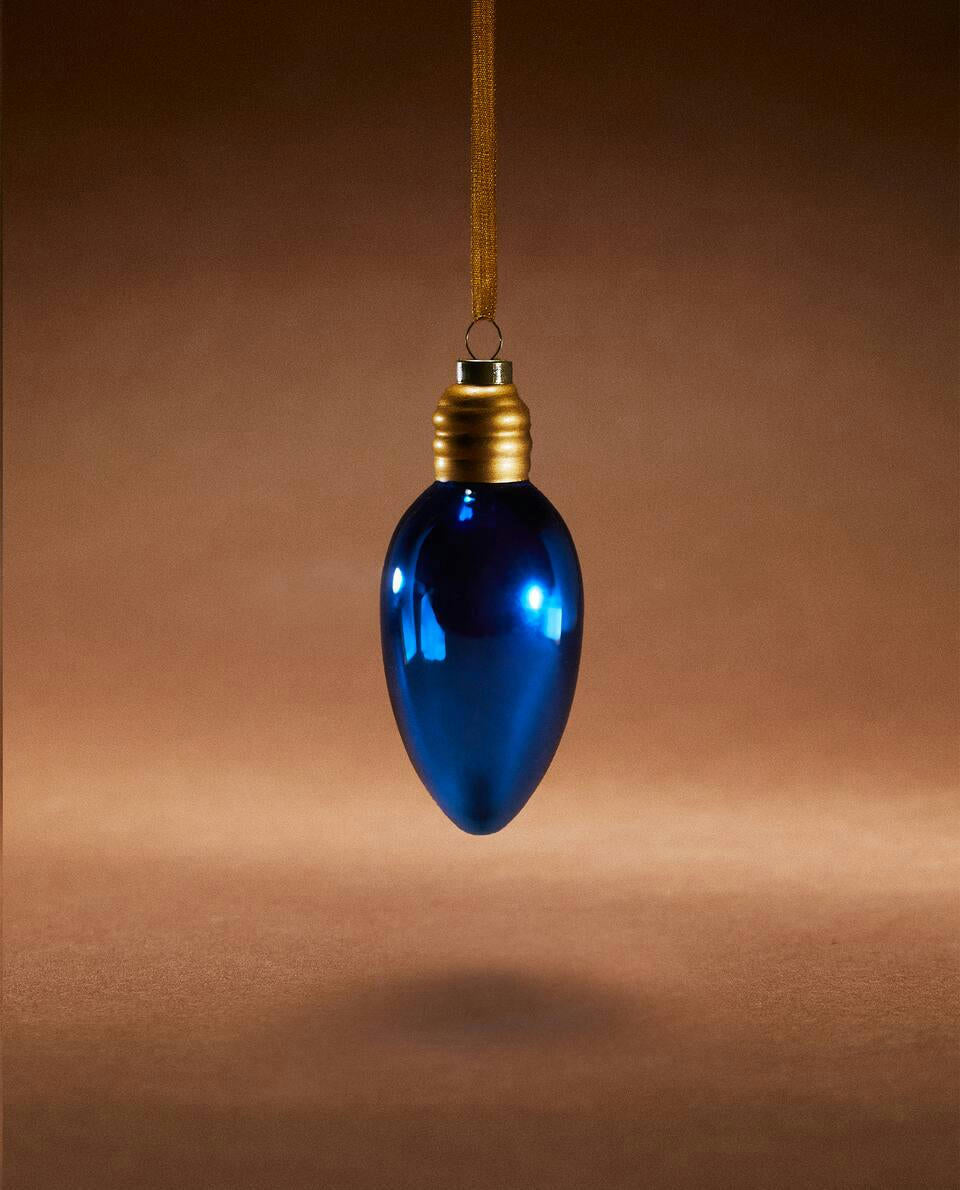 Decorazione natalizia con lampadina in vetro 