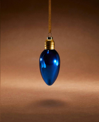 Decorazione natalizia con lampadina in vetro 