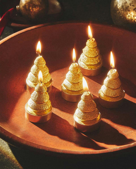 PAQUETE DE VELAS PARA ÁRBOL DE NAVIDAD (PAQUETE DE 6) 