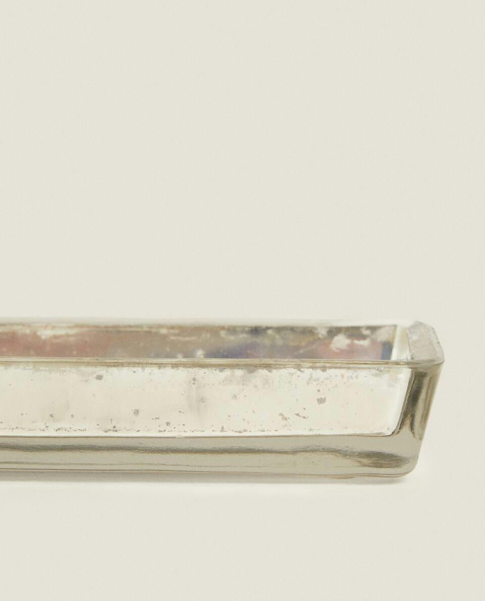 SQUARE GLASS TEALIGHT HOLDER