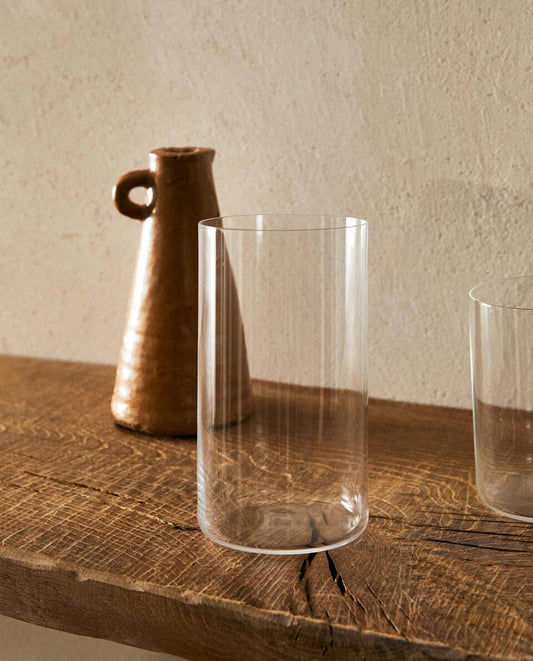 Vaso de refresco cristalino recto 