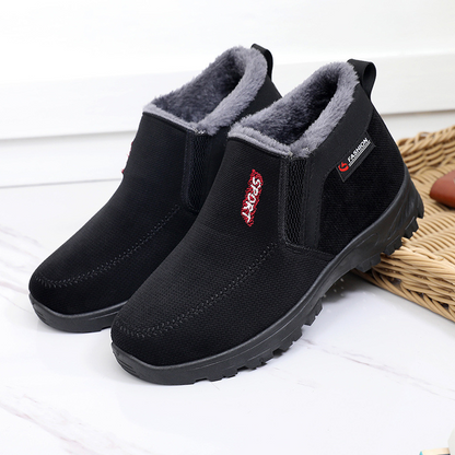 (Limited Time 70% Discount Event) Men's 2024 Winter New Waterproof And Non-Slip Slip-On Warm Cotton Shoes Correction Ankle Support Wide Toe Arch Support Sports Shoes