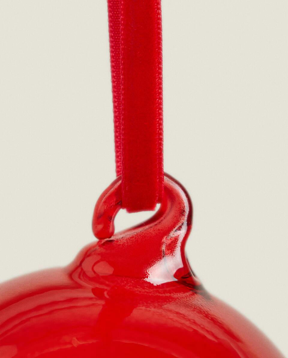 DECORACIÓN NAVIDEÑA DE VIDRIO LISO 