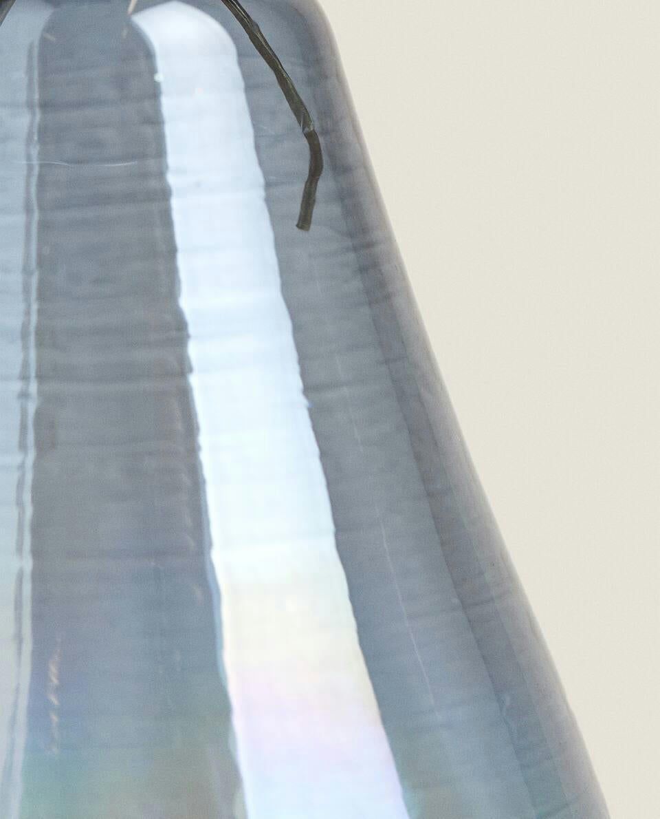 DECORACIÓN NAVIDEÑA DE PERA DE CRISTAL 