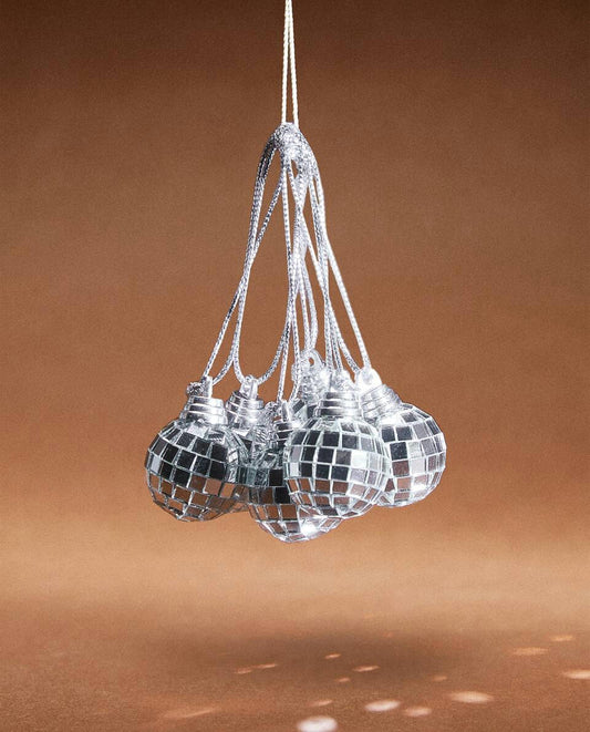 PACK OF CHRISTMAS DISCO BALL DECORATIONS (PACK OF 6)
